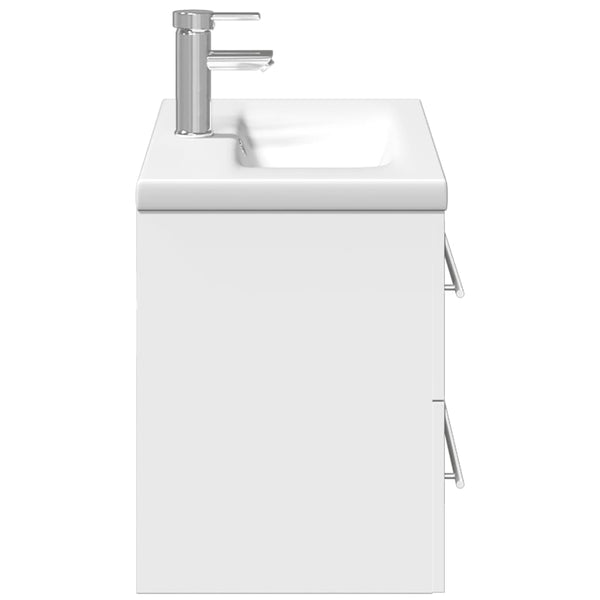 Waschbeckenunterschrank mit Waschbecken Weiß