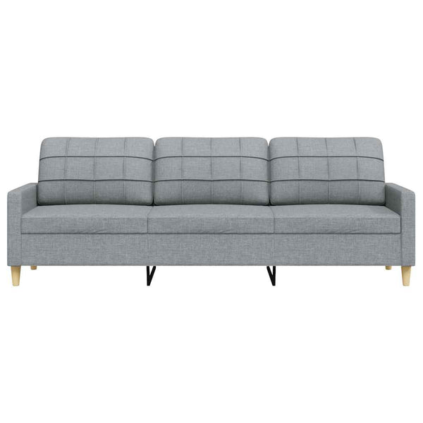 3-Sitzer Sofa Hellgrau Stoff 210 cm