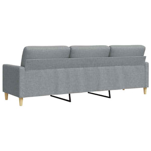 3-Sitzer Sofa Hellgrau Stoff 210 cm