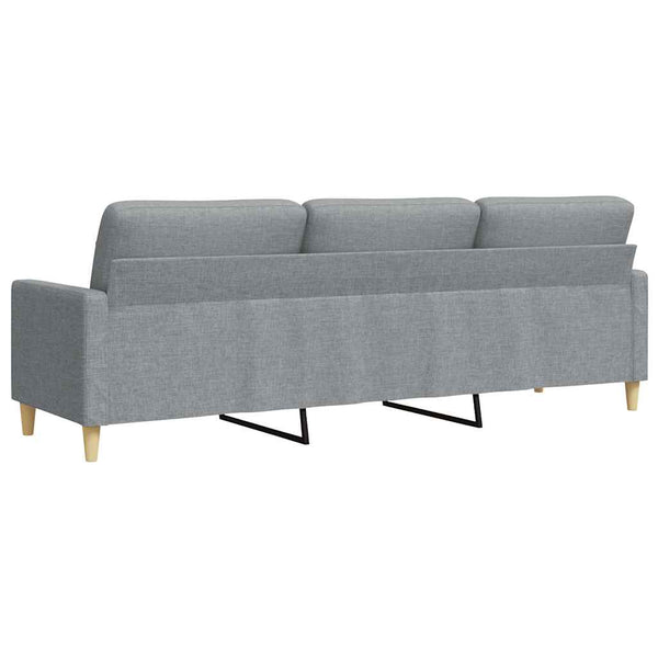 3-Sitzer Sofa Hellgrau Stoff 210 cm