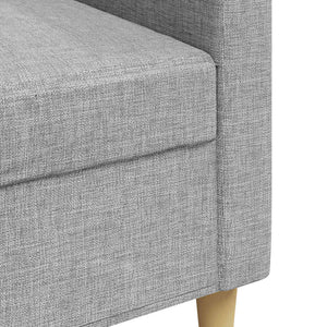 3-Sitzer Sofa Hellgrau Stoff 210 cm