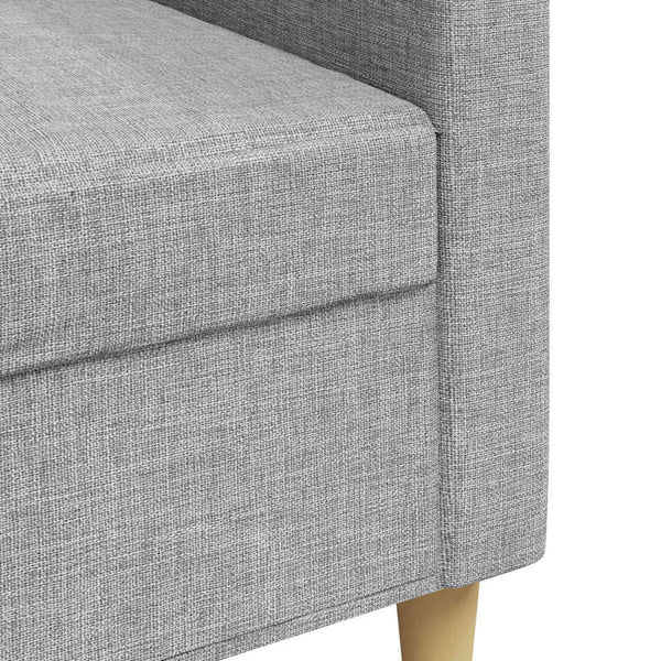 3-Sitzer Sofa Hellgrau Stoff 210 cm