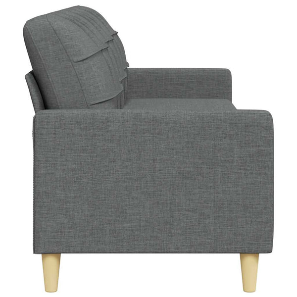 vidaXL Canapé 3 places gris foncé 210 cm Tissu