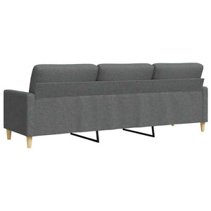 vidaXL Canapé 3 places gris foncé 210 cm Tissu