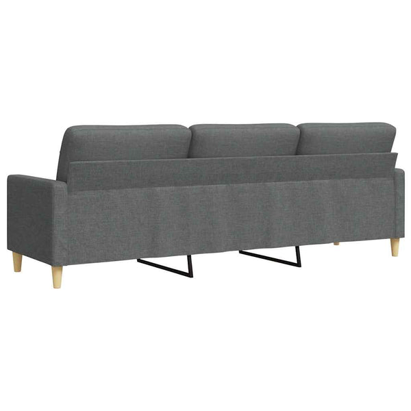 vidaXL Canapé 3 places gris foncé 210 cm Tissu