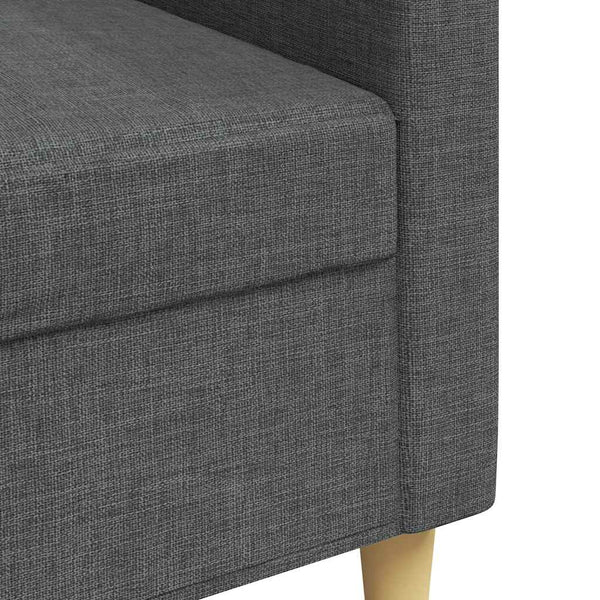 vidaXL Canapé 3 places gris foncé 210 cm Tissu