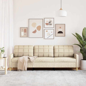 3-Sitzer Sofa Creme Stoff 210 cm