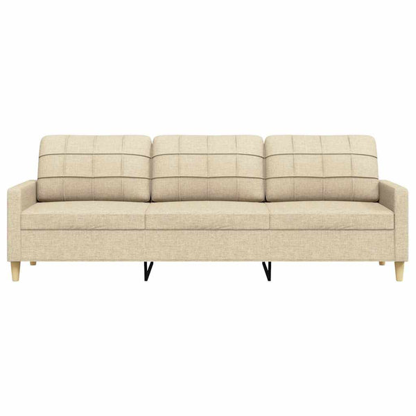 3-Sitzer Sofa Creme Stoff 210 cm