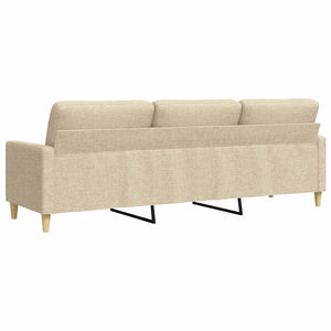 3-Sitzer Sofa Creme Stoff 210 cm