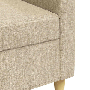 3-Sitzer Sofa Creme Stoff 210 cm