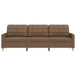 vidaXL Canapé 3 places marron 210 cm en tissu