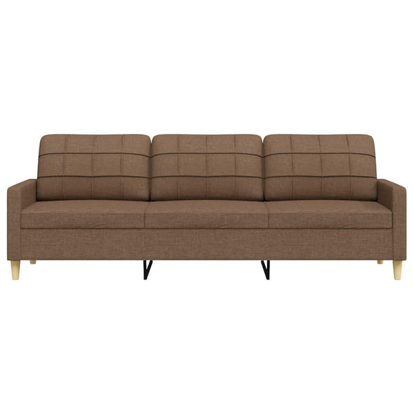 vidaXL Canapé 3 places marron 210 cm en tissu