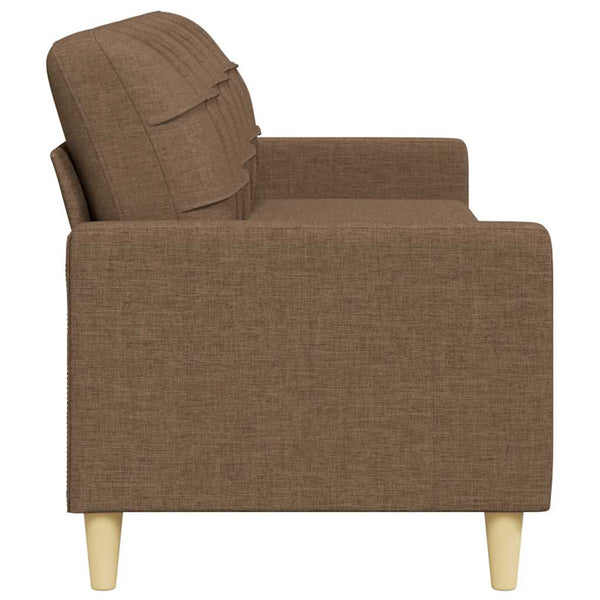 vidaXL Canapé 3 places marron 210 cm en tissu