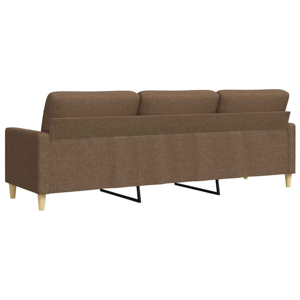 vidaXL Canapé 3 places marron 210 cm en tissu