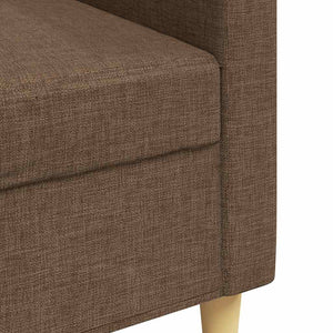 vidaXL Canapé 3 places marron 210 cm en tissu