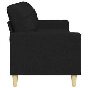 Schwarzes 3-Sitzer Sofa, 210 cm