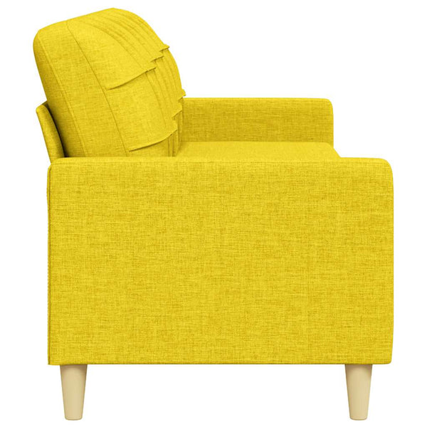 vidaXL Canapé à 3 places jaune clair 210 cm Tissu