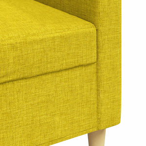 vidaXL Canapé à 3 places jaune clair 210 cm Tissu