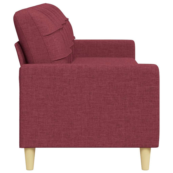 Weinrotes 3-Sitzer Sofa, 210 cm