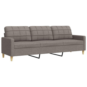 vidaXL Canapé à 3 places taupe 210 cm tissu