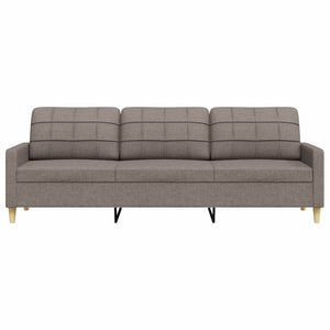 vidaXL Canapé à 3 places taupe 210 cm tissu