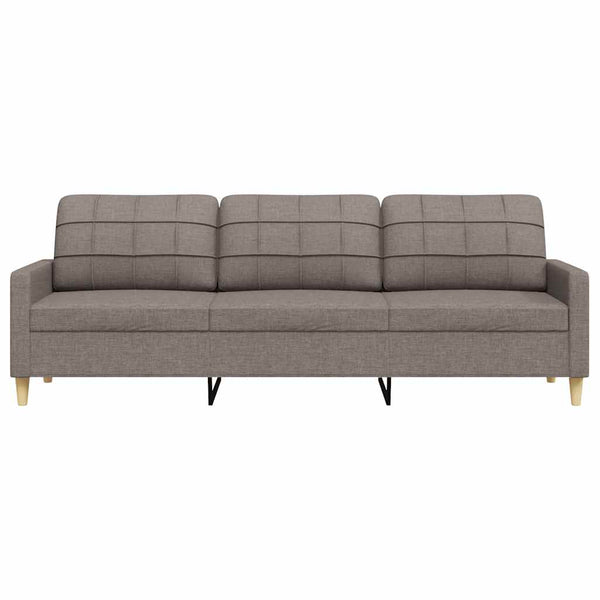 vidaXL Canapé à 3 places taupe 210 cm tissu