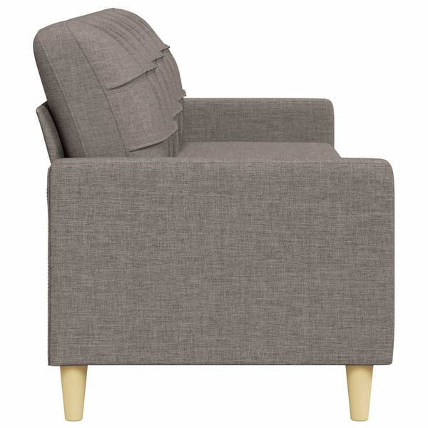 vidaXL Canapé à 3 places taupe 210 cm tissu