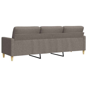 vidaXL Canapé à 3 places taupe 210 cm tissu