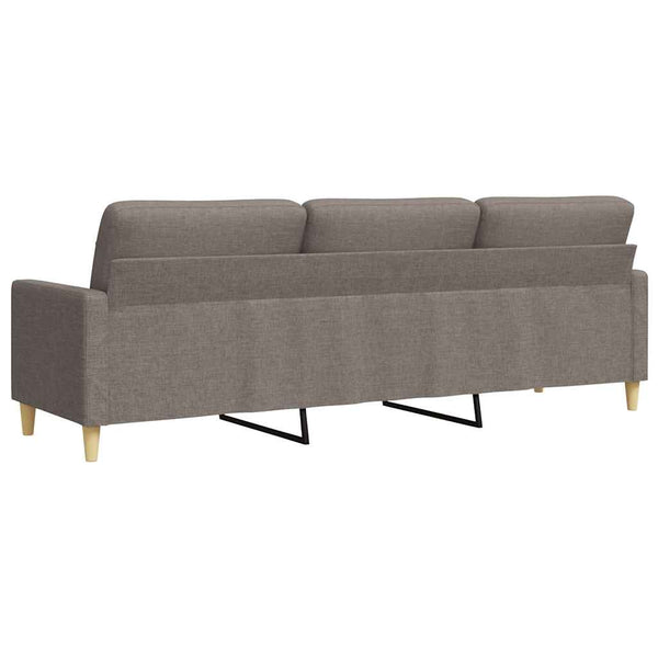 vidaXL Canapé à 3 places taupe 210 cm tissu