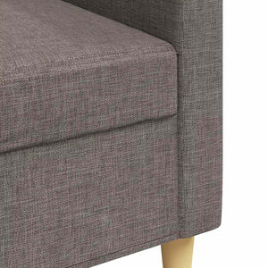vidaXL Canapé à 3 places taupe 210 cm tissu