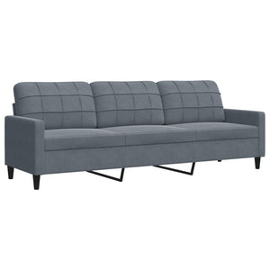 3-Sitzer Sofa Dunkelgrau Samt 210cm