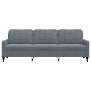 3-Sitzer Sofa Dunkelgrau Samt 210cm