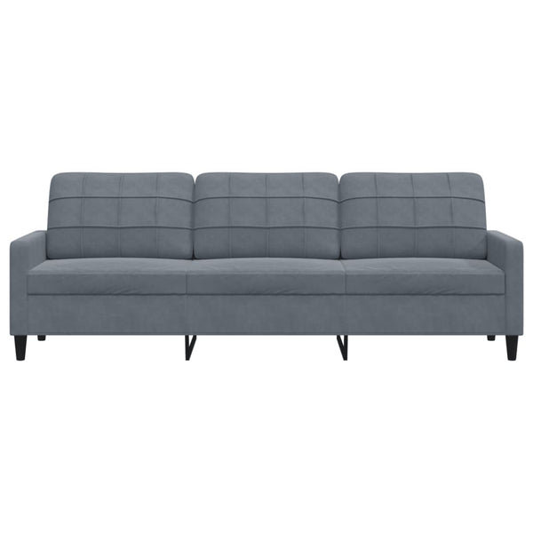3-Sitzer Sofa Dunkelgrau Samt 210cm