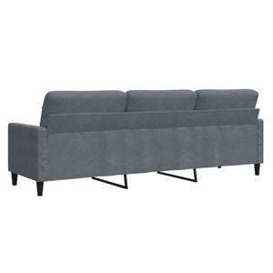 3-Sitzer Sofa Dunkelgrau Samt 210cm