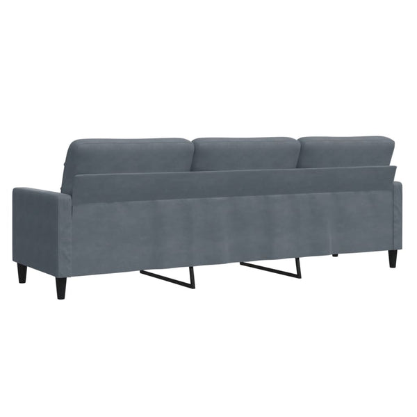 3-Sitzer Sofa Dunkelgrau Samt 210cm