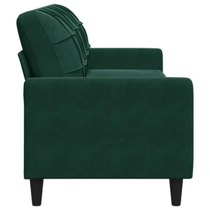 3-Sitzer Sofa Dunkelgrün Samt 210cm