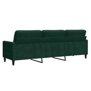3-Sitzer Sofa Dunkelgrün Samt 210cm