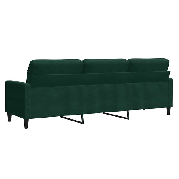 3-Sitzer Sofa Dunkelgrün Samt 210cm