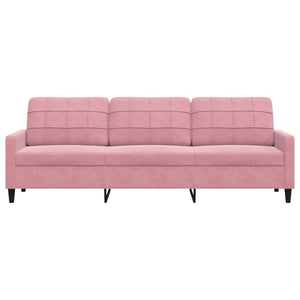 vidaXL Canapé à 3 places Rose 210 cm Velours