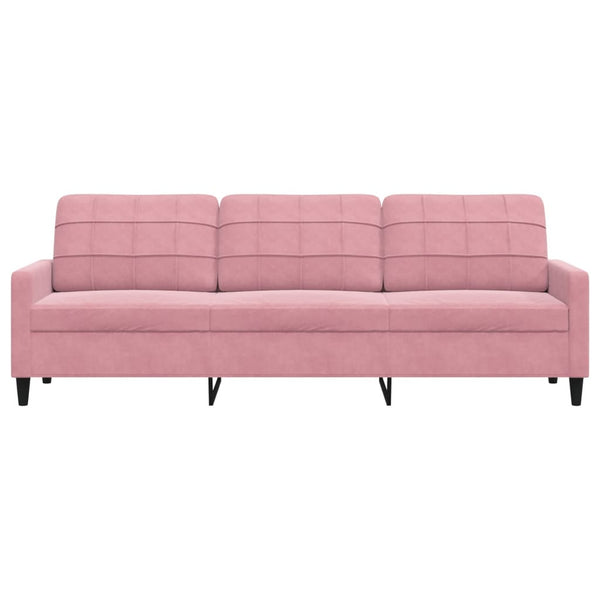 vidaXL Canapé à 3 places Rose 210 cm Velours