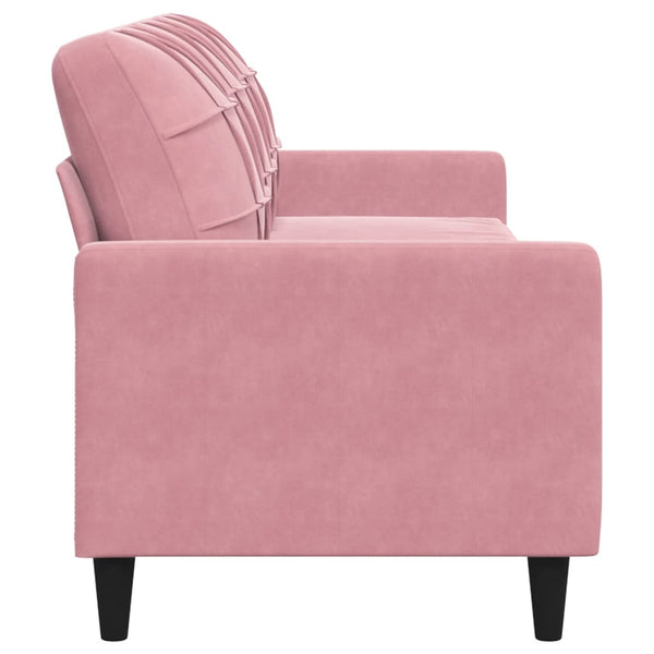 vidaXL Canapé à 3 places Rose 210 cm Velours