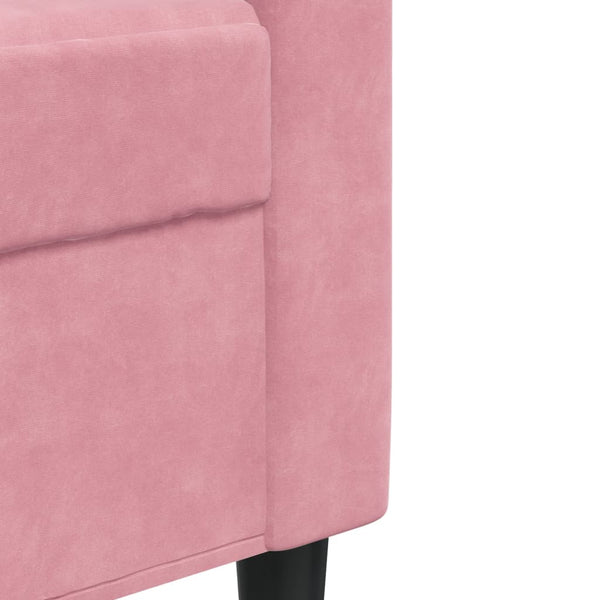 vidaXL Canapé à 3 places Rose 210 cm Velours