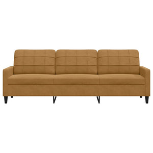 3-Sitzer Sofa Braun Samt 210 cm