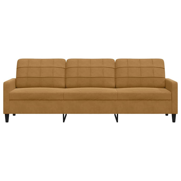3-Sitzer Sofa Braun Samt 210 cm