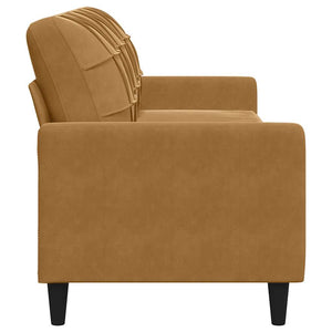 3-Sitzer Sofa Braun Samt 210 cm
