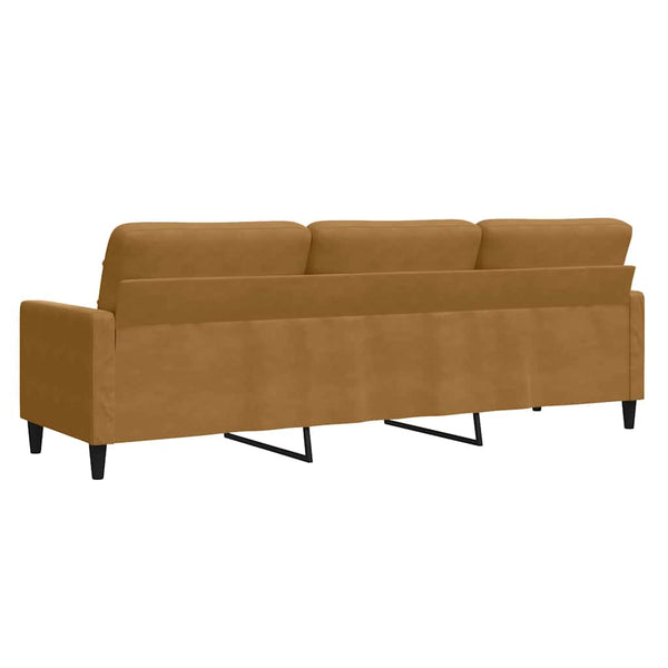 3-Sitzer Sofa Braun Samt 210 cm