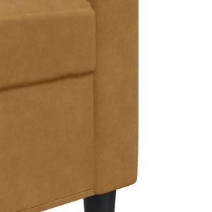 3-Sitzer Sofa Braun Samt 210 cm