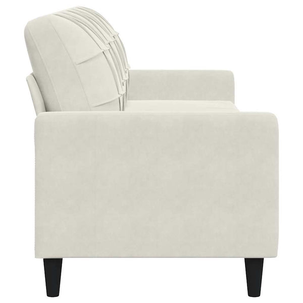 vidaXL Canapé à 3 places crème 210 cm Velours