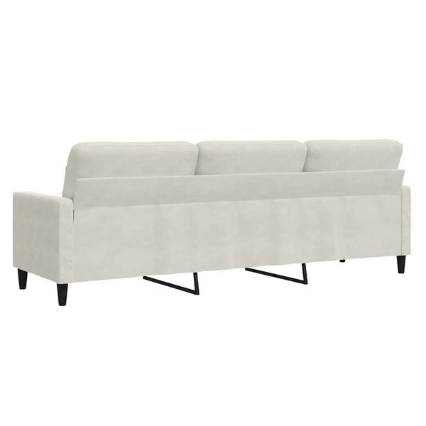 vidaXL Canapé à 3 places crème 210 cm Velours
