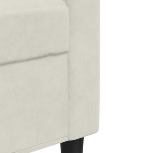 vidaXL Canapé à 3 places crème 210 cm Velours